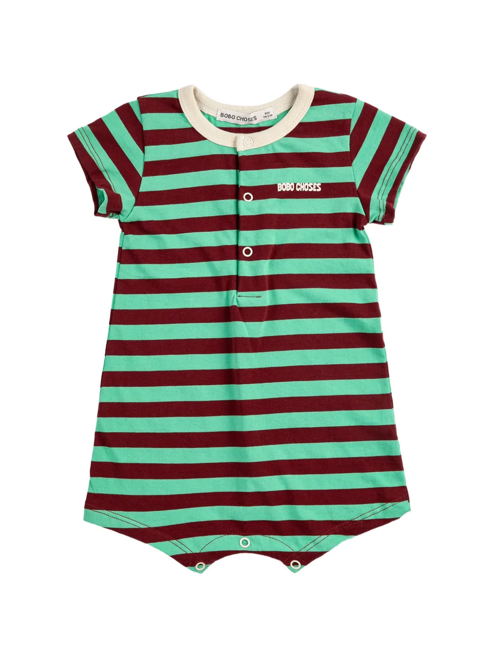 Bobo Choses striped romper - Marrone