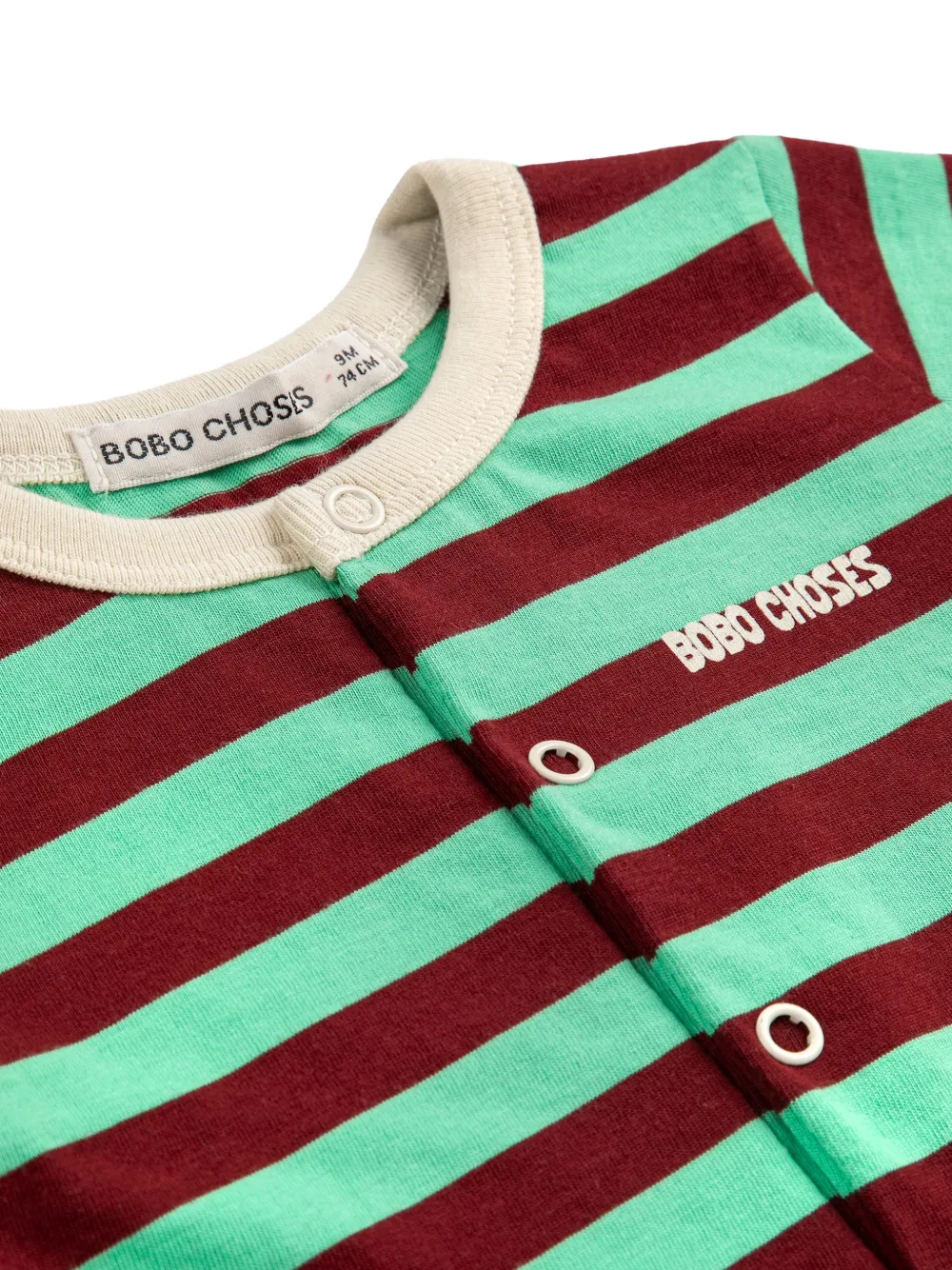  Bobo Choses Striped Romper - Brown 