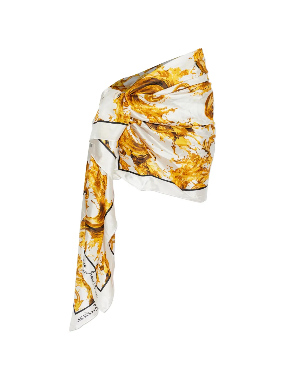 Versace Jeans Couture print-border sarong - Bianco