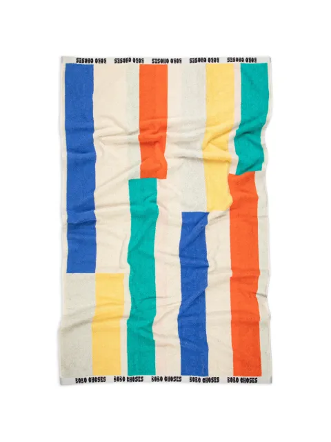 Bobo Choses striped logo-trim towel