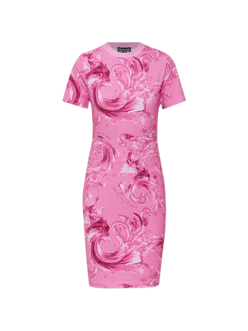 Versace Jeans Couture Barocco-print mini dress - Rosa