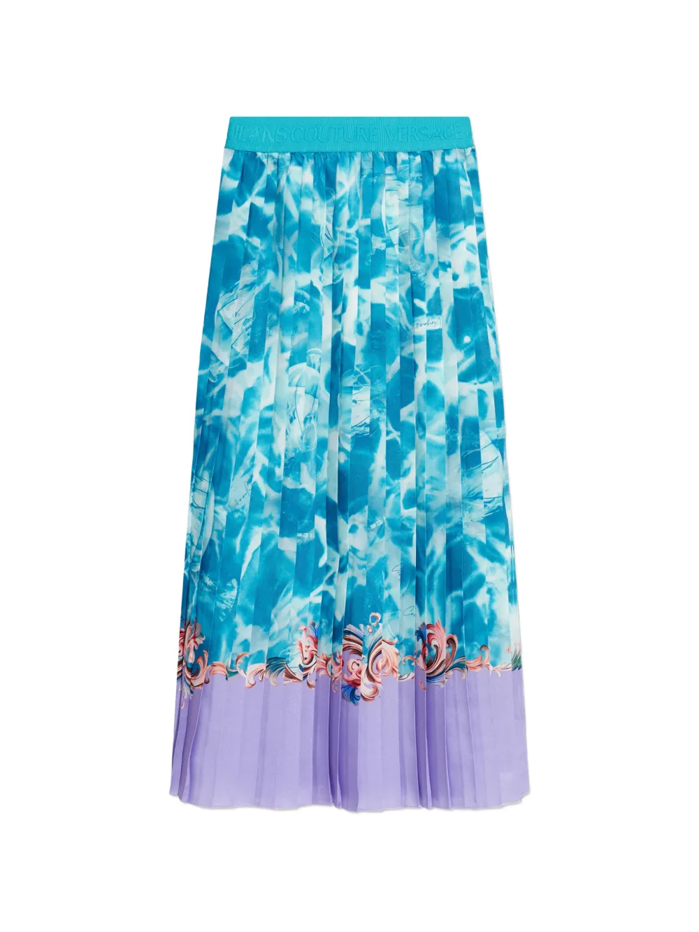Versace Jeans Couture pleated midi skirt - Blu