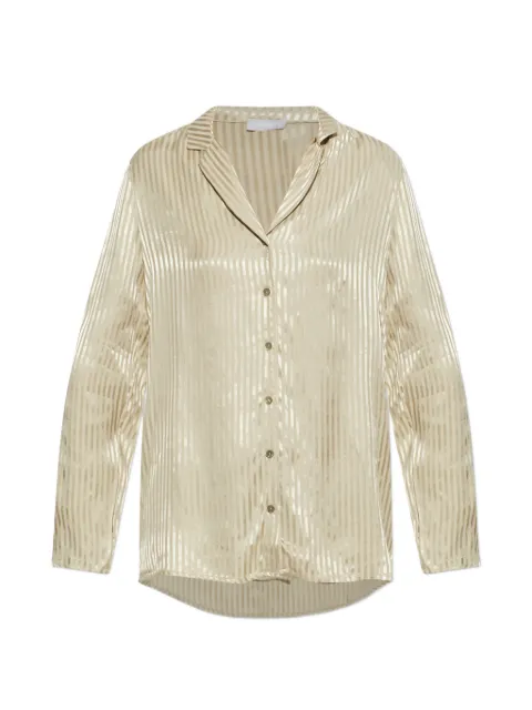 Hanro striped buttoned top