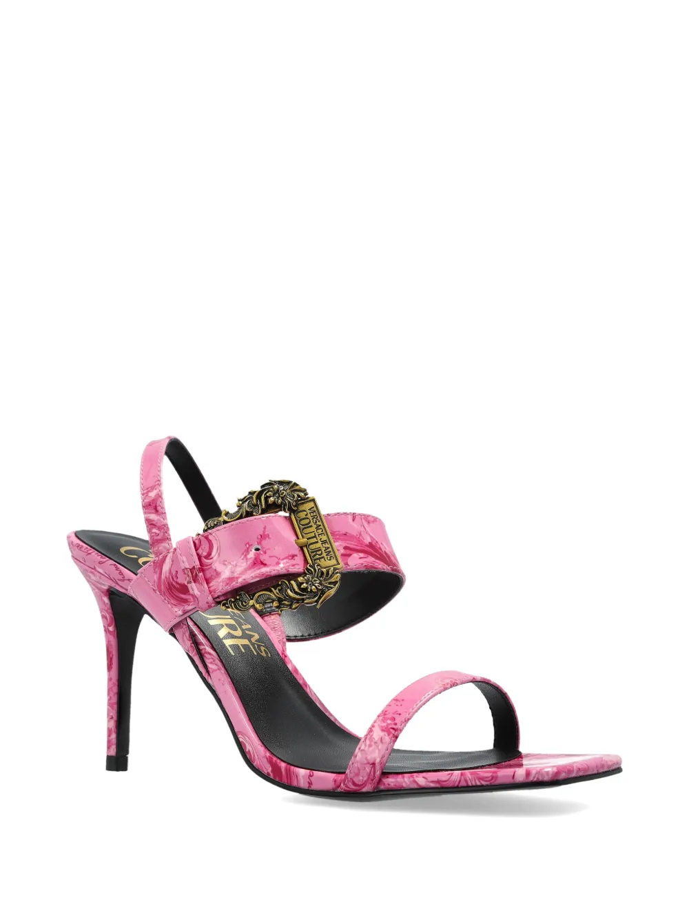 Versace Jeans Couture Emily sandalen met gesp en hak Roze