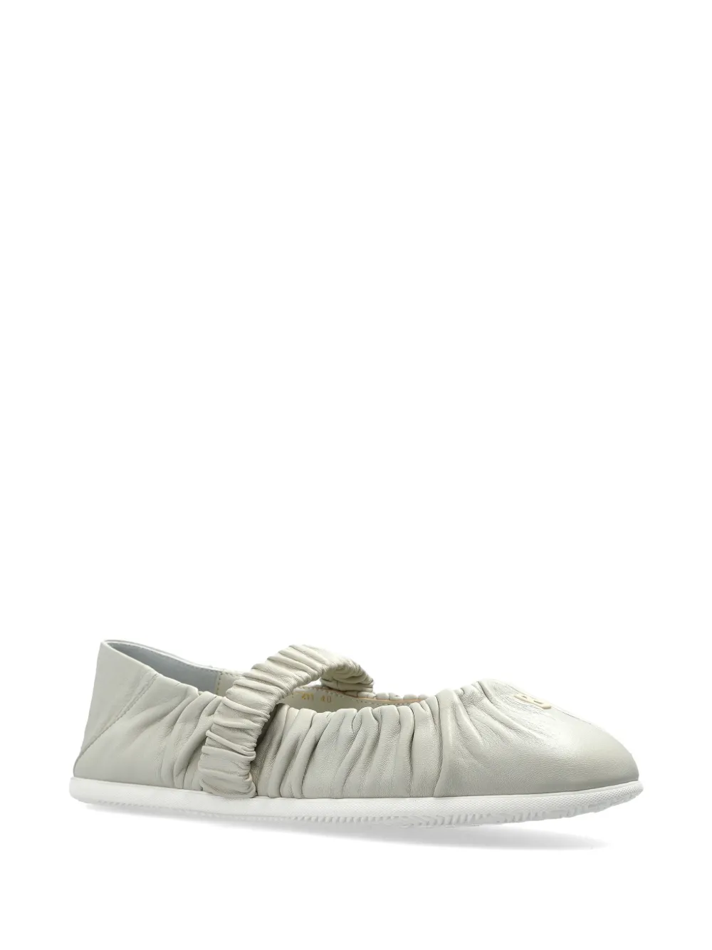  Bogner Vienna Ruched Strap Ballet Flat - Grey 