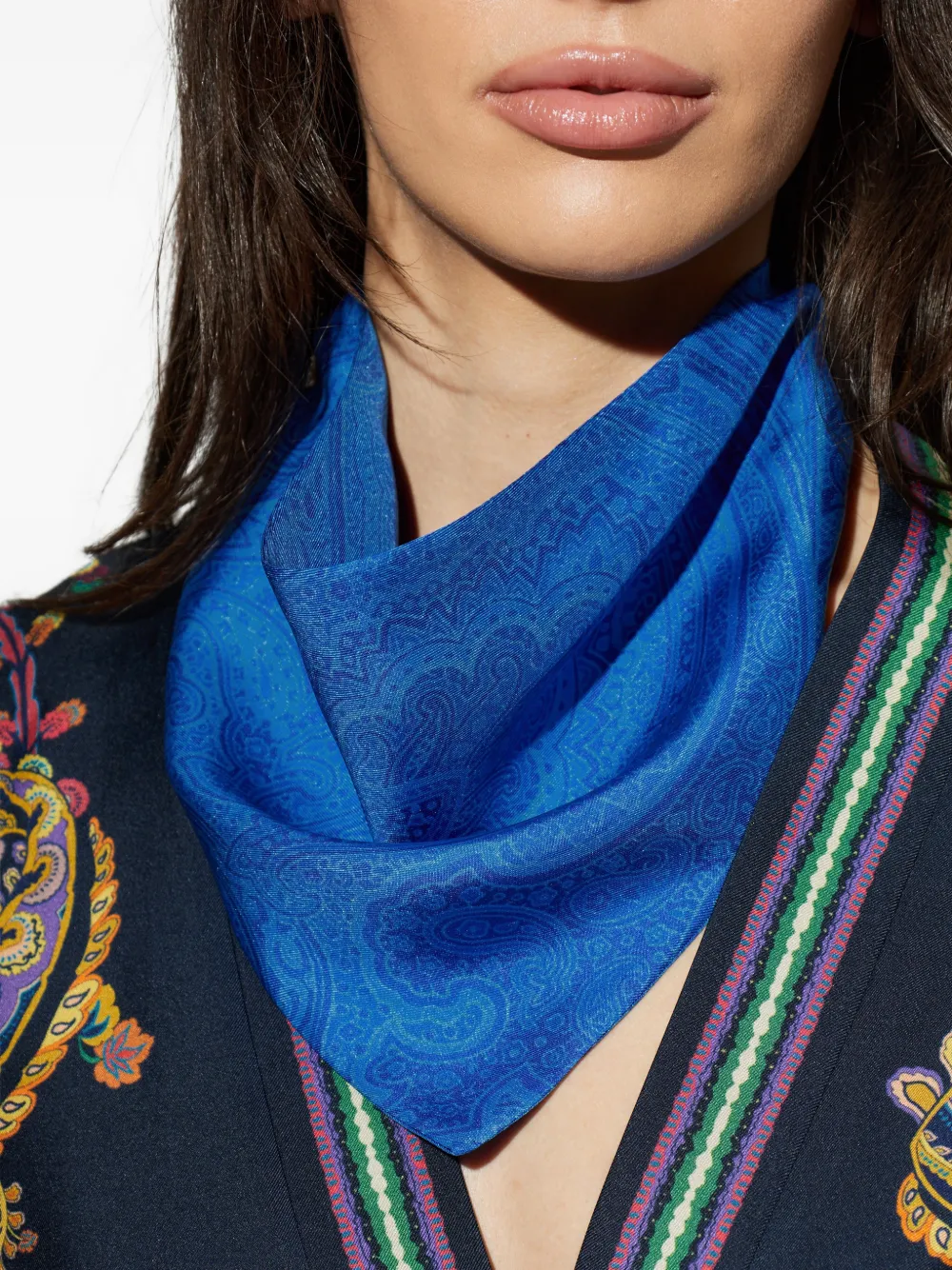 ETRO Arnica zijden bandana Blauw