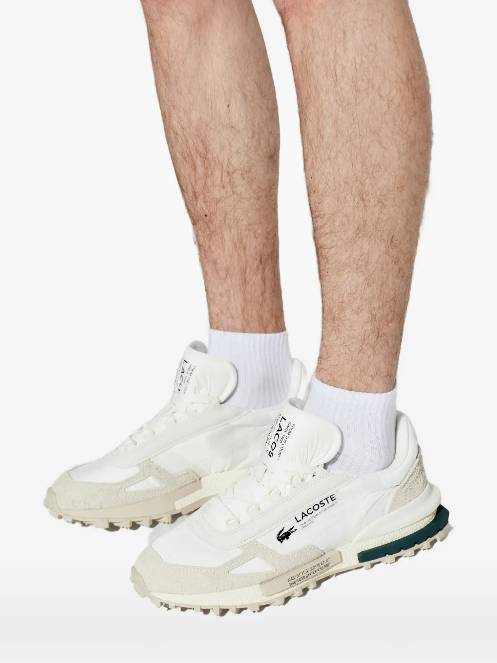 Lacoste Elite Active panelled lace-up sneakers Beige