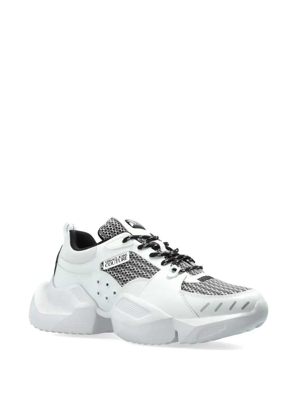 Versace Jeans Couture mesh-panelled sneakers Wit