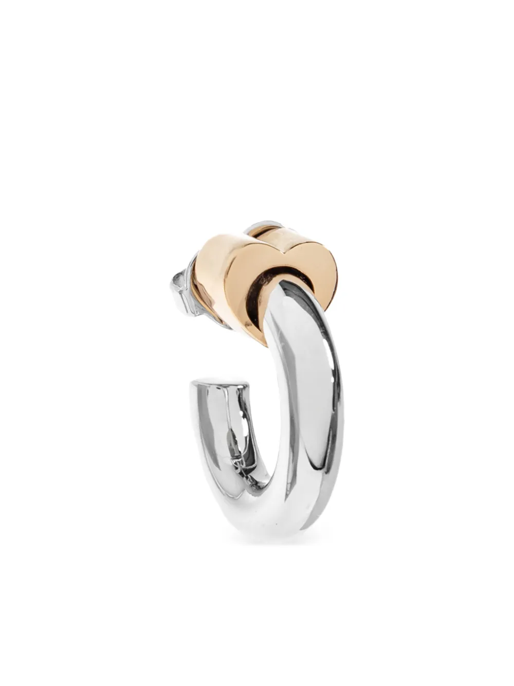 two-tone hoop earrings