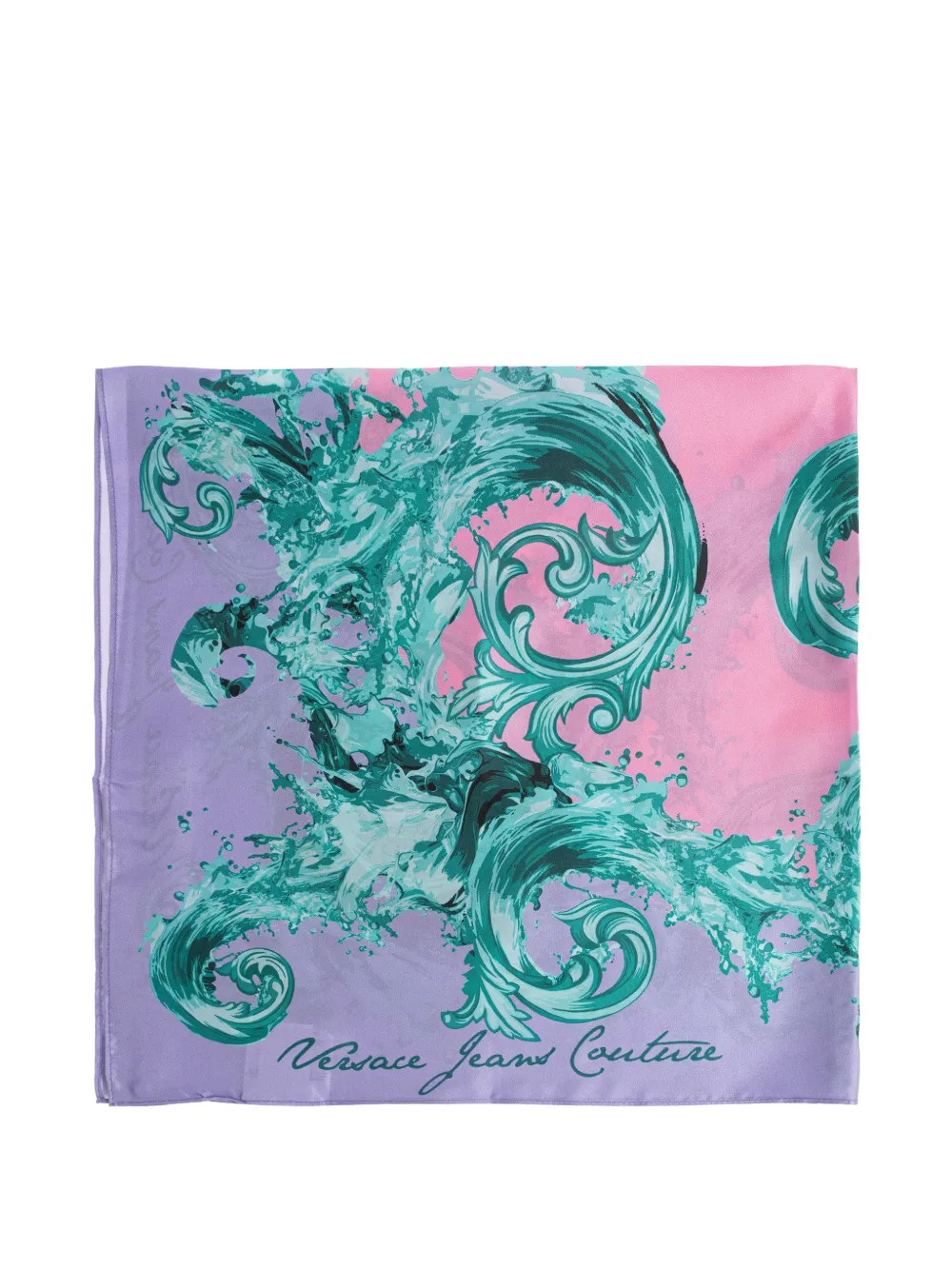 Versace Jeans Couture printed silk scarf - Viola