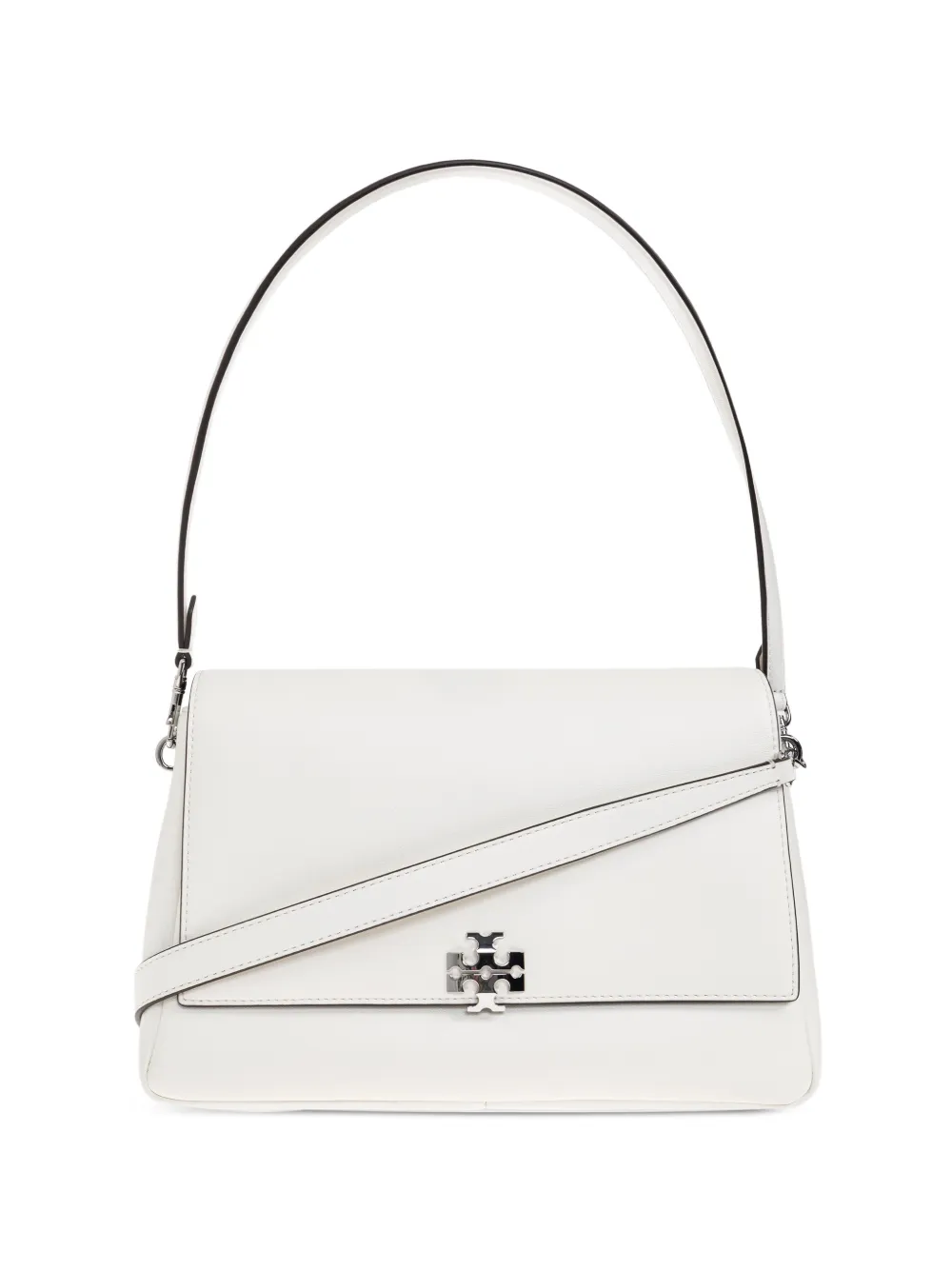 Tory Burch Charlie logo leather shoulder bag - Bianco