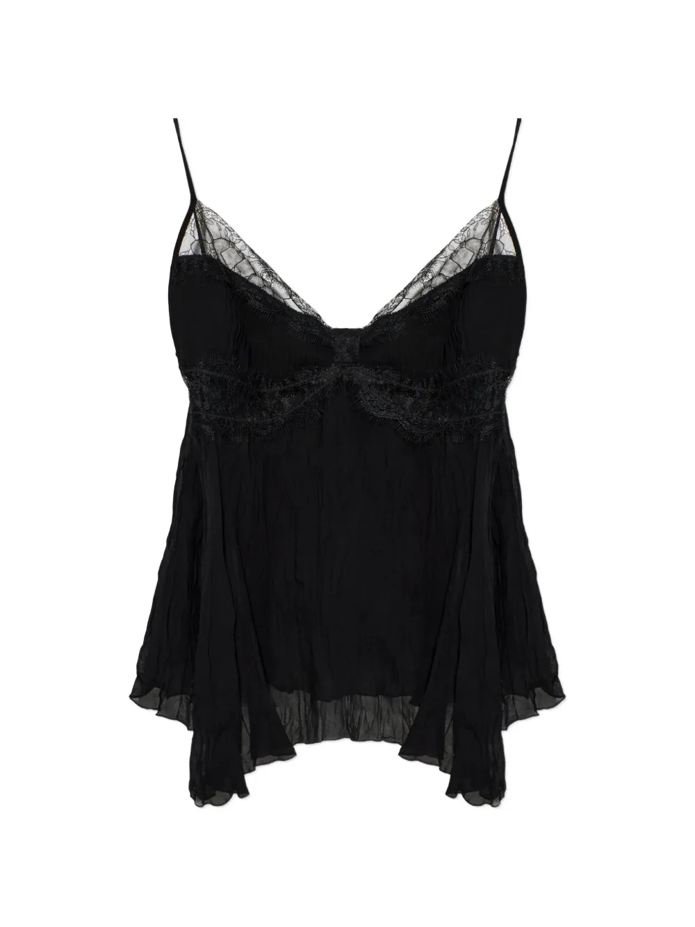 Blumarine lace-trim top - Nero