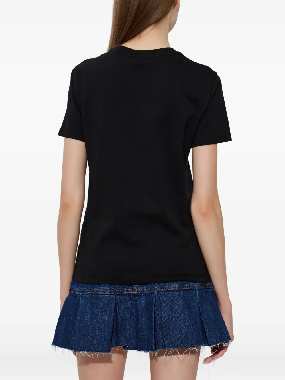 Diesel T-shirt met rozenprint Zwart