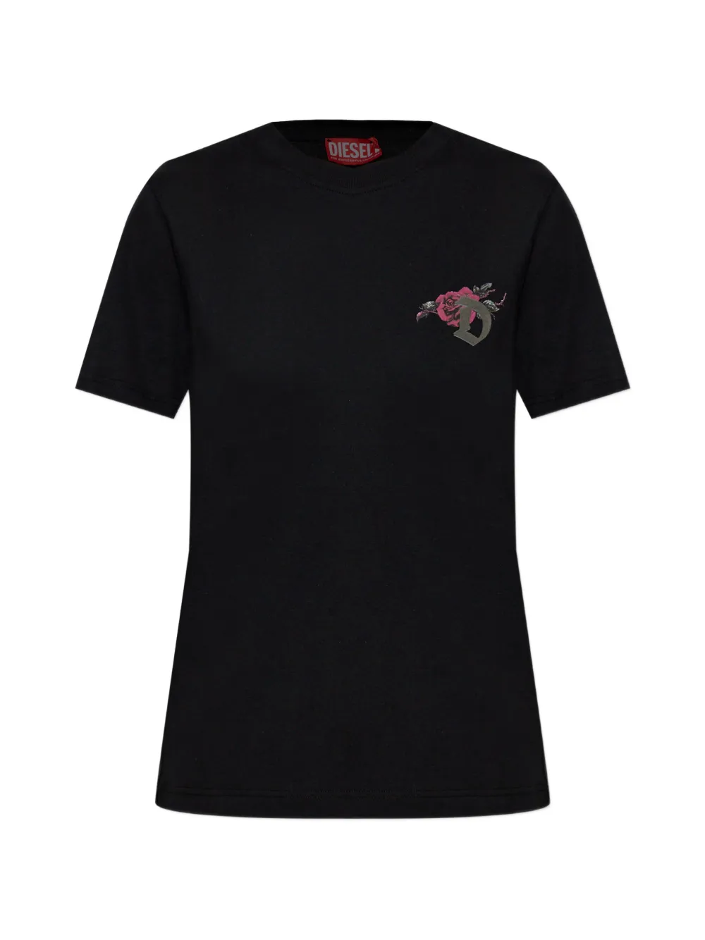 Diesel rose graphic T-shirt - Nero
