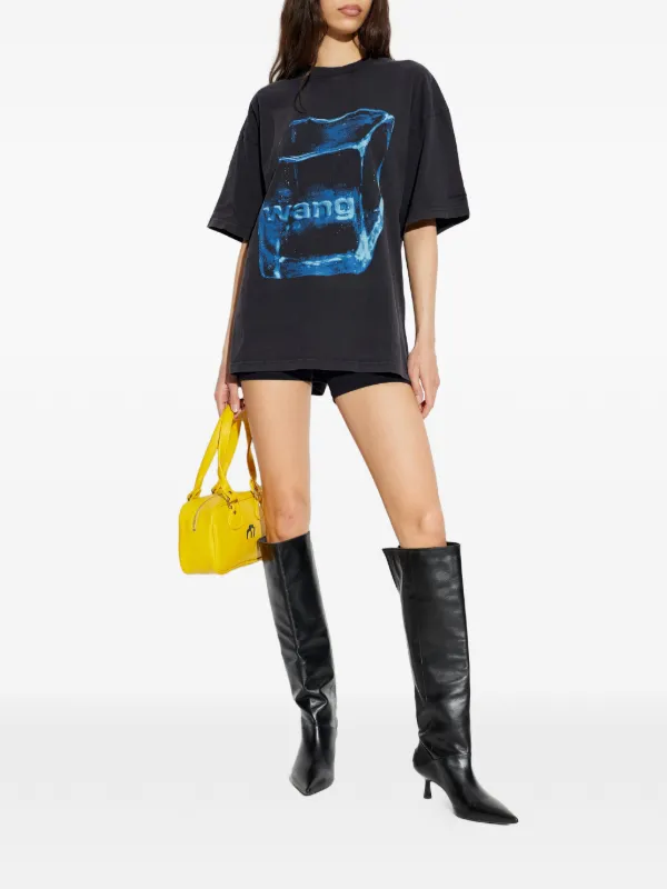 Alexander Wang クリスタル グラフィック Tシャツ | ブラック
