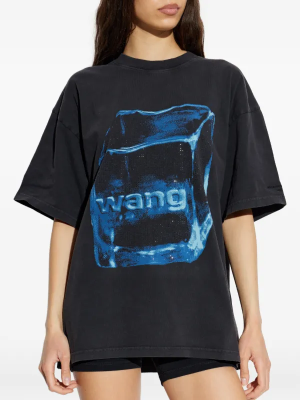 Alexander Wang クリスタル グラフィック Tシャツ | ブラック