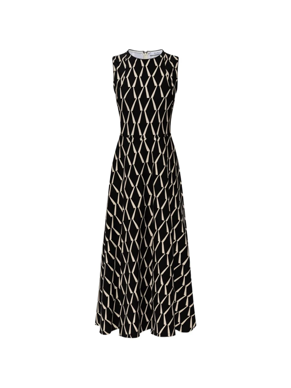 Max Mara patterned jersey midi dress - Nero