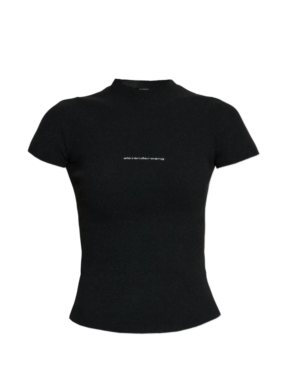 Alexander Wang ribbed short-sleeve top - Nero
