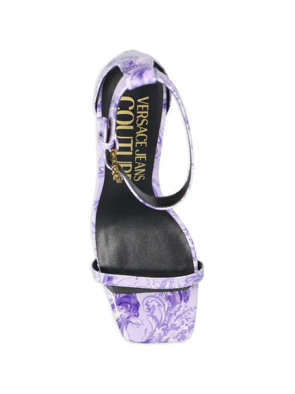Versace Jeans Couture Barocco-print Sandals | Purple | FARFETCH