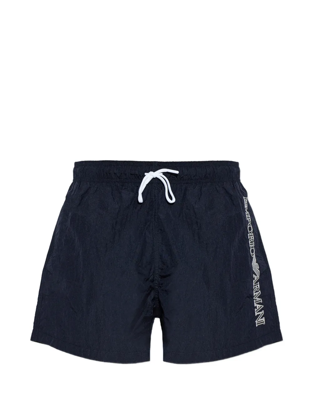 Emporio Armani logo print swim shorts - Blau