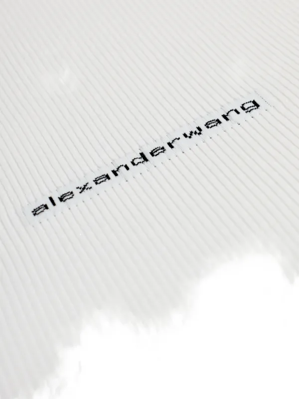 Alexander Wang Knit Logo Baby Tee | White | FARFETCH AO