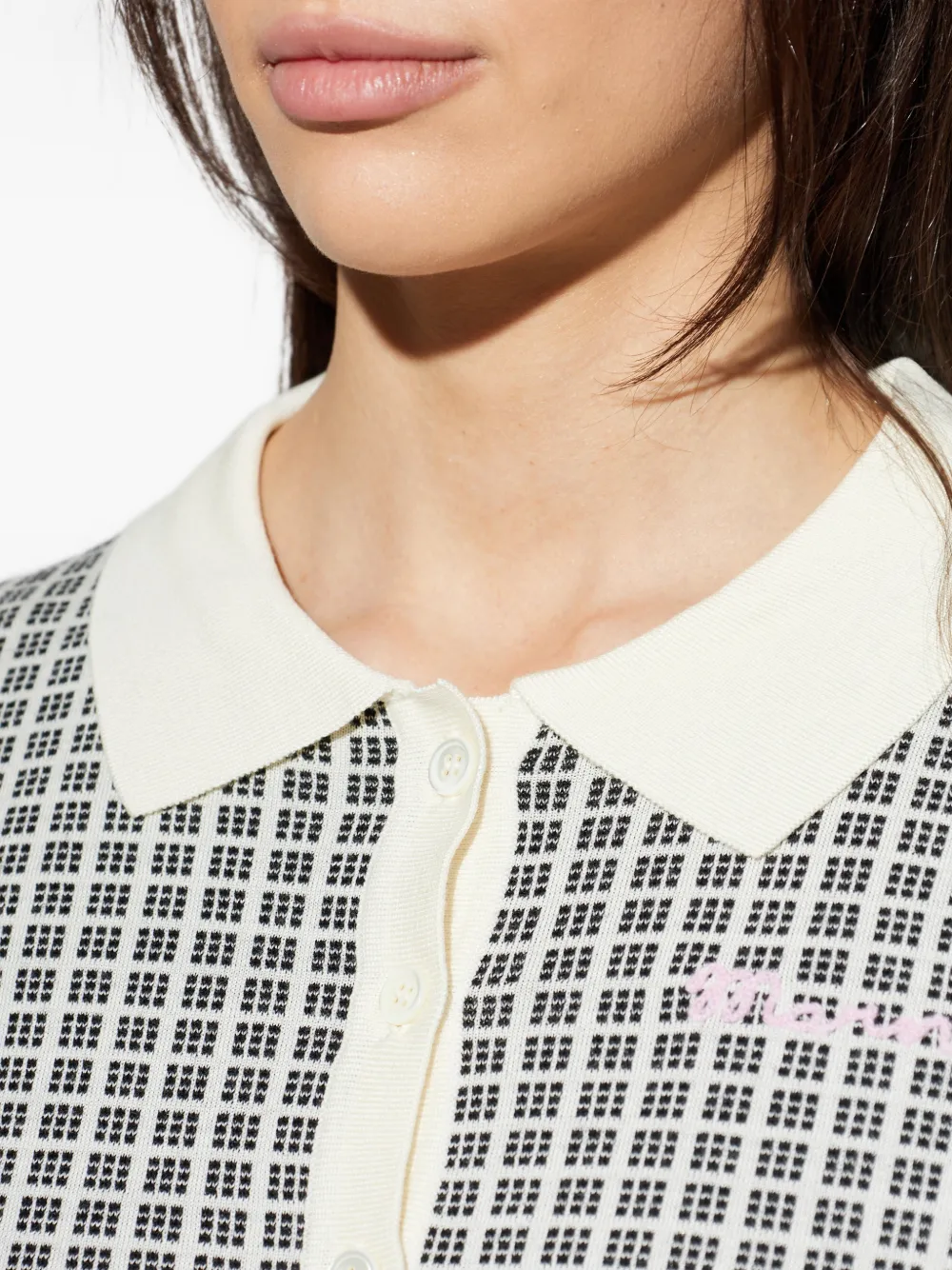 Marni Polotop met patroon Beige