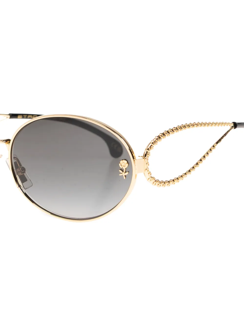 rose-detail round sunglasses