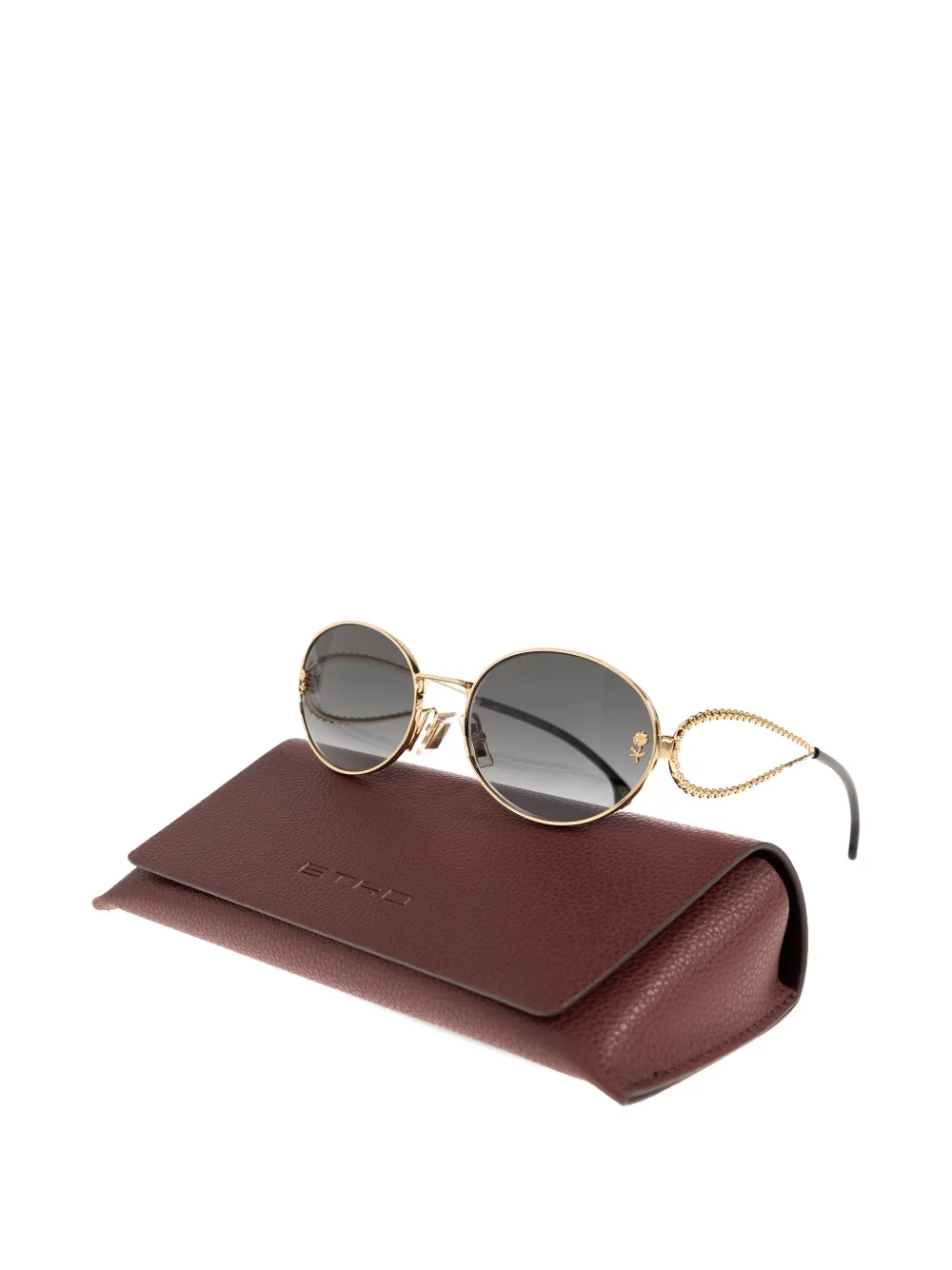 rose-detail round sunglasses