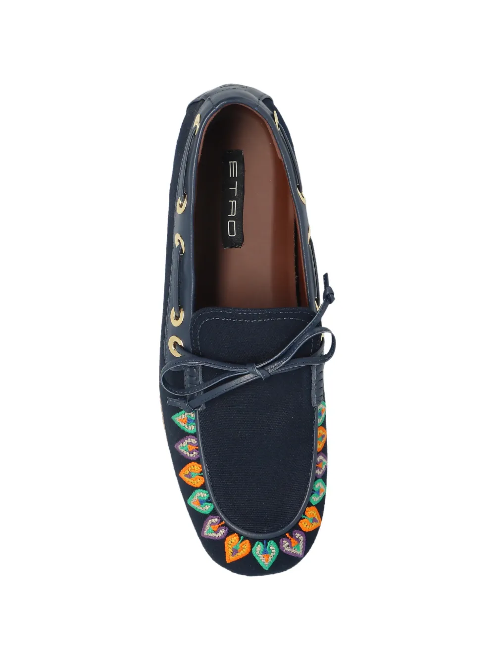 ETRO embroidered eyelet sneakers Blauw