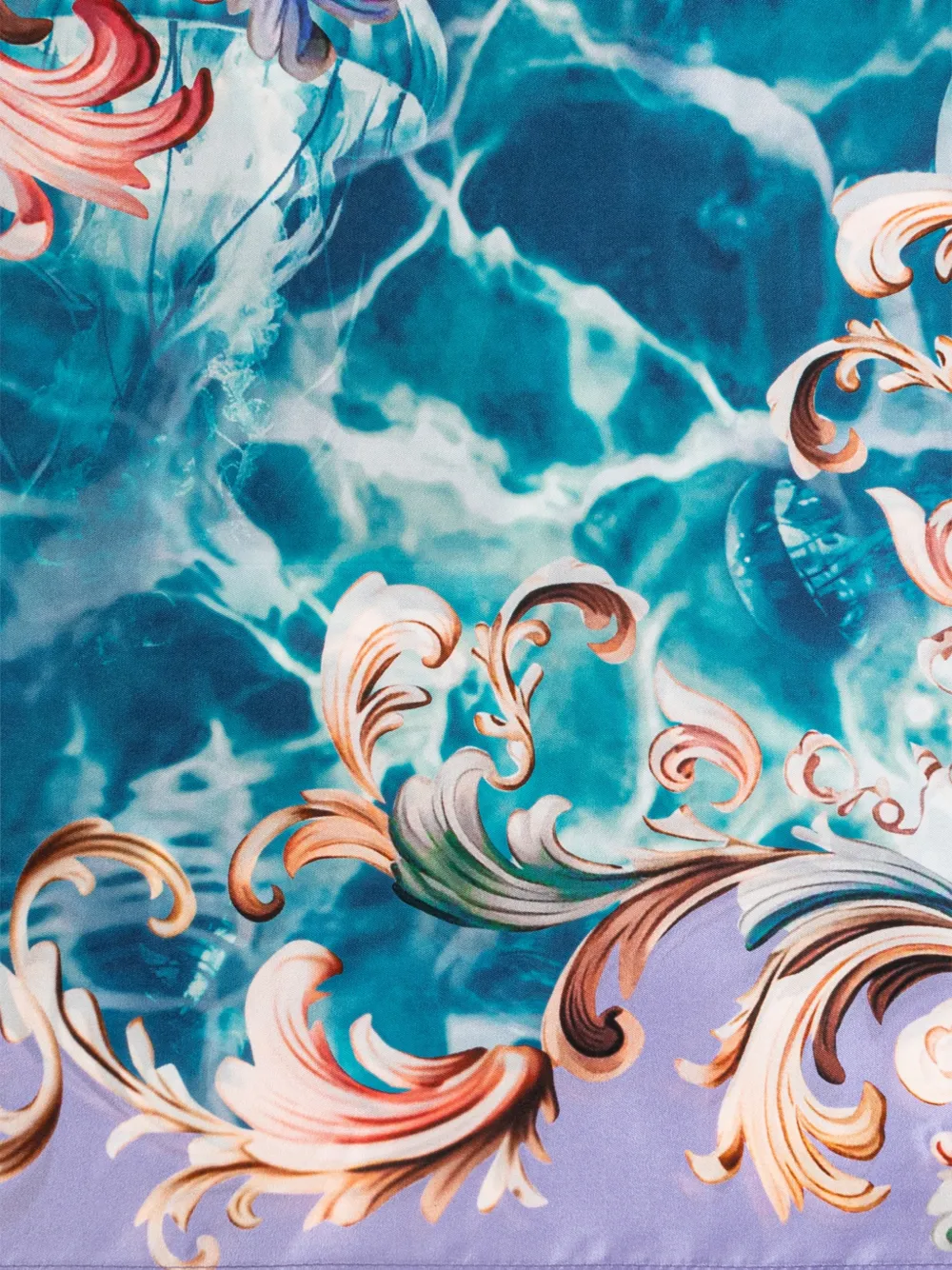  Versace Jeans Couture Printed Silk Scarf - Blue 