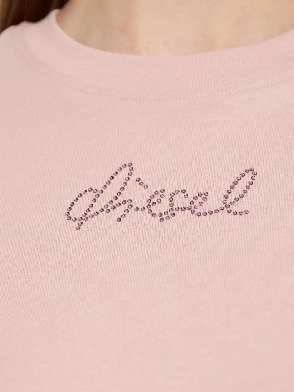 Diesel T-Reg-S2 T-shirt met stras Roze