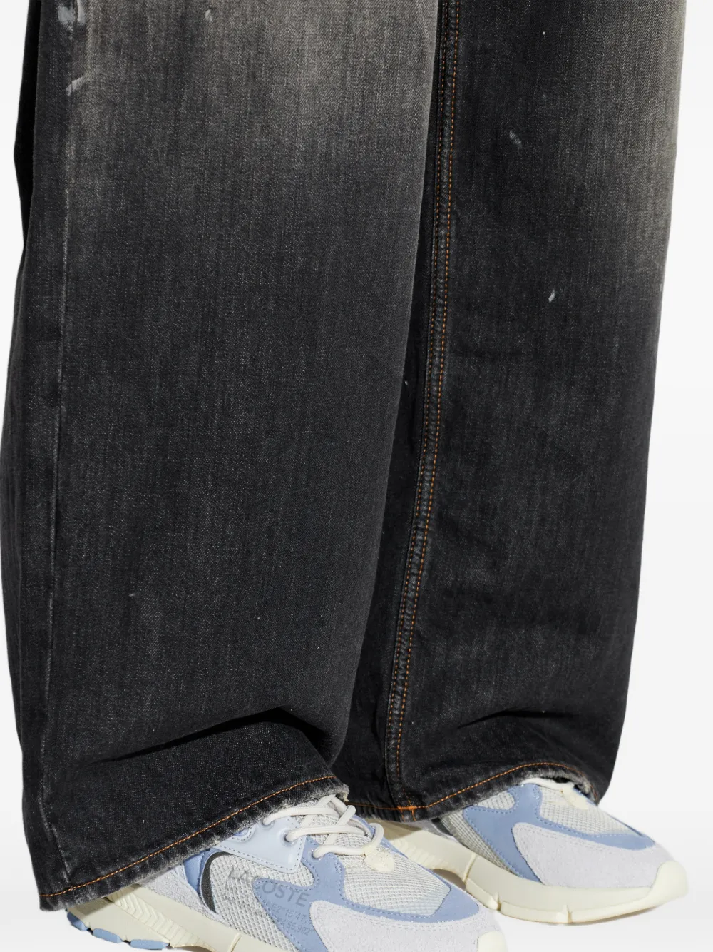 Lacoste logo-detail lace-up sneakers Blauw