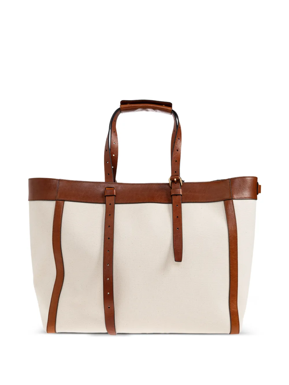 Moschino Shopper met afwerking en label Beige