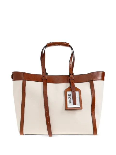 Moschino Trimmed tag tote bag