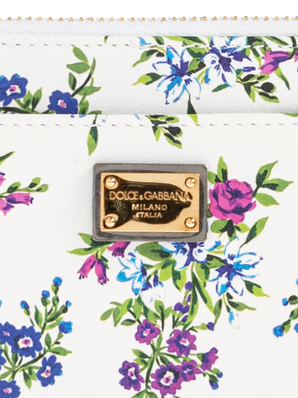 Dolce & Gabbana Pasjeshouder met bloemenprint Wit