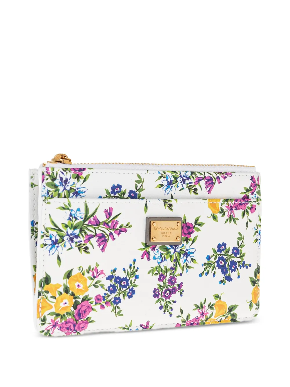 Dolce & Gabbana Pasjeshouder met bloemenprint Wit