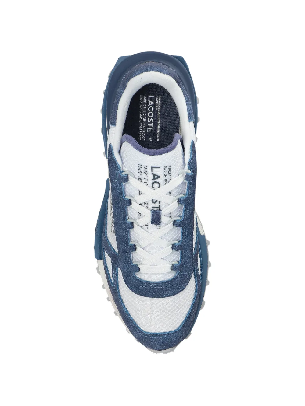 Lacoste Elite Active suede-panelled sneakers Wit