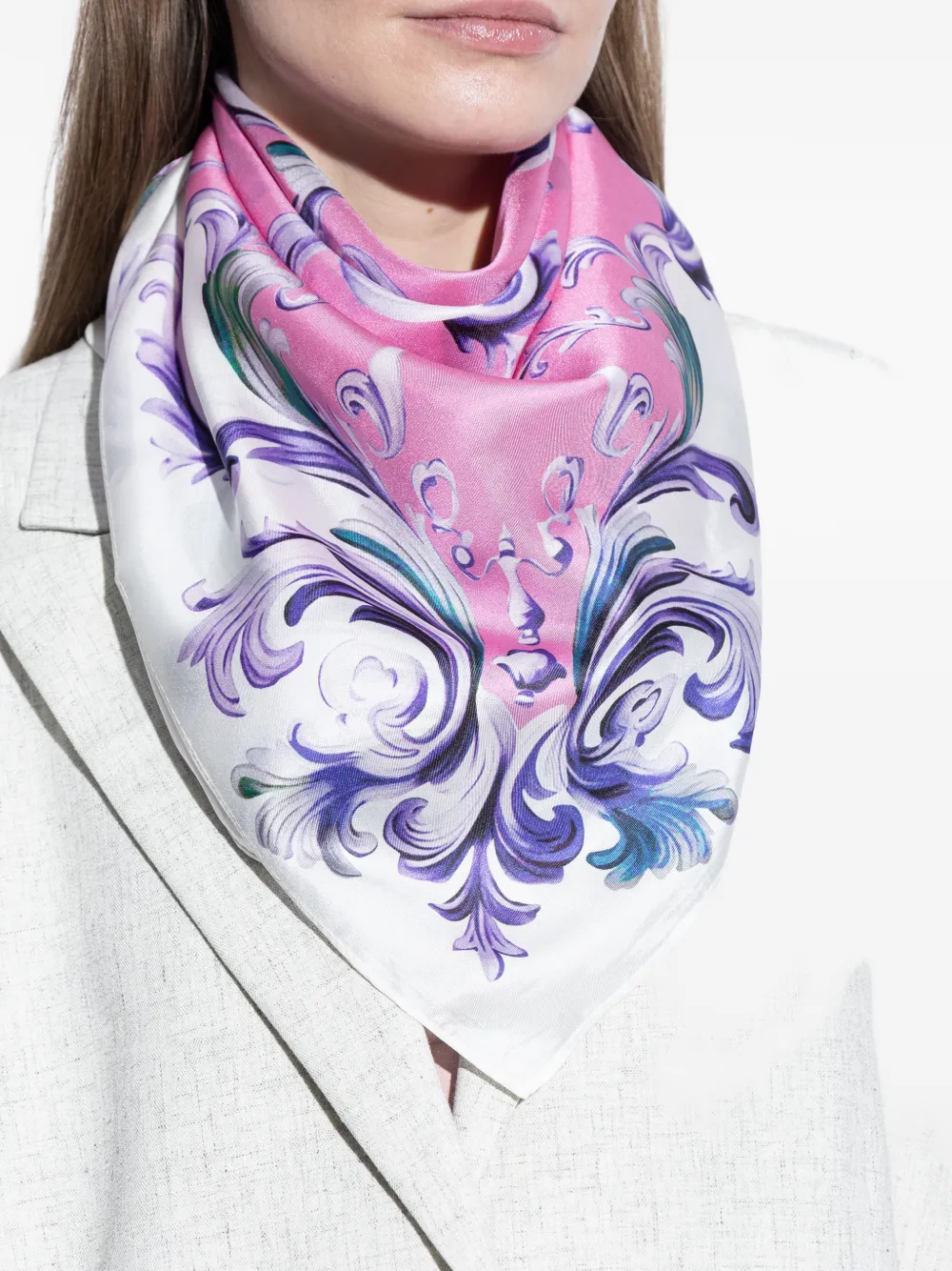 Versace Jeans Couture Sjaal met bloemenprint Roze