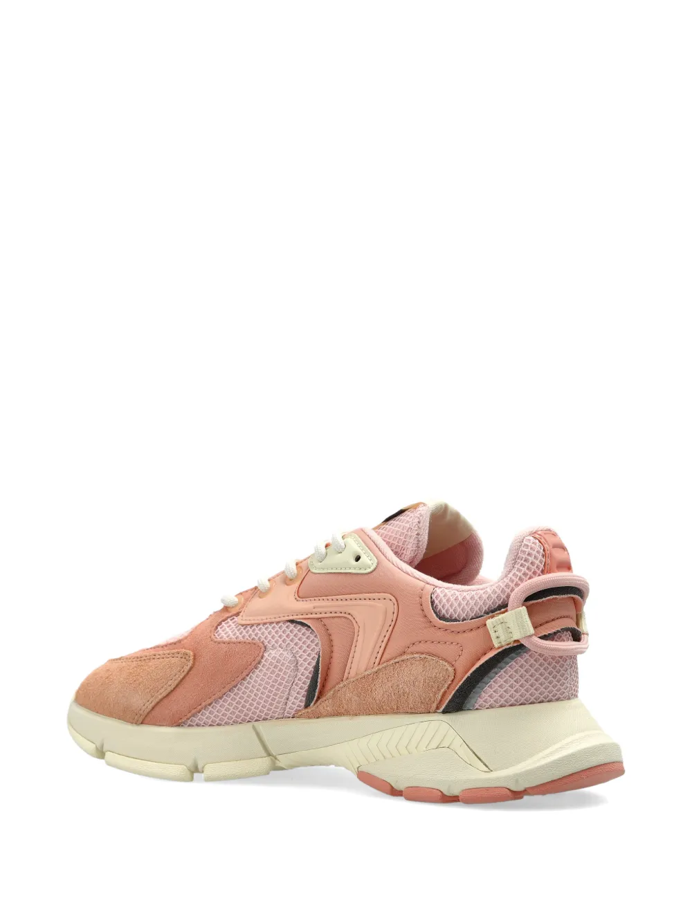 Lacoste panelled logo sneakers Roze