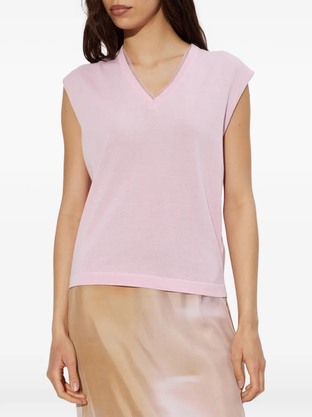 Fabiana Filippi Top met V-hals Roze