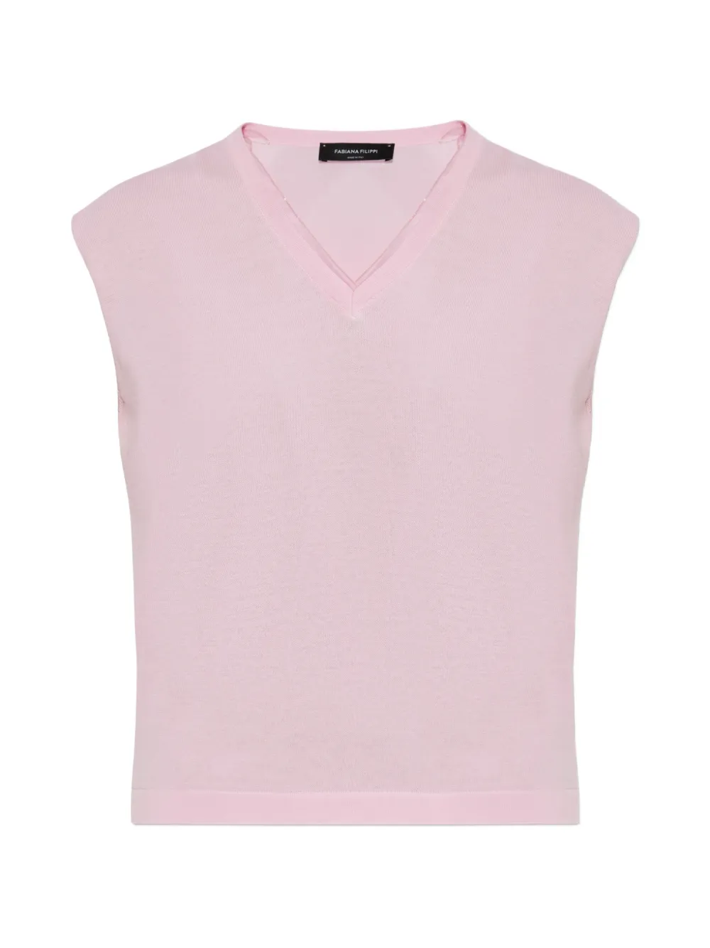 Fabiana Filippi V-neck knitted top - Rosa