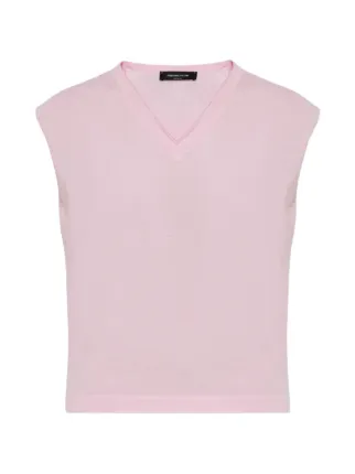 Fabiana Filippi Vネックニットトップ | ピンク | FARFETCH JP