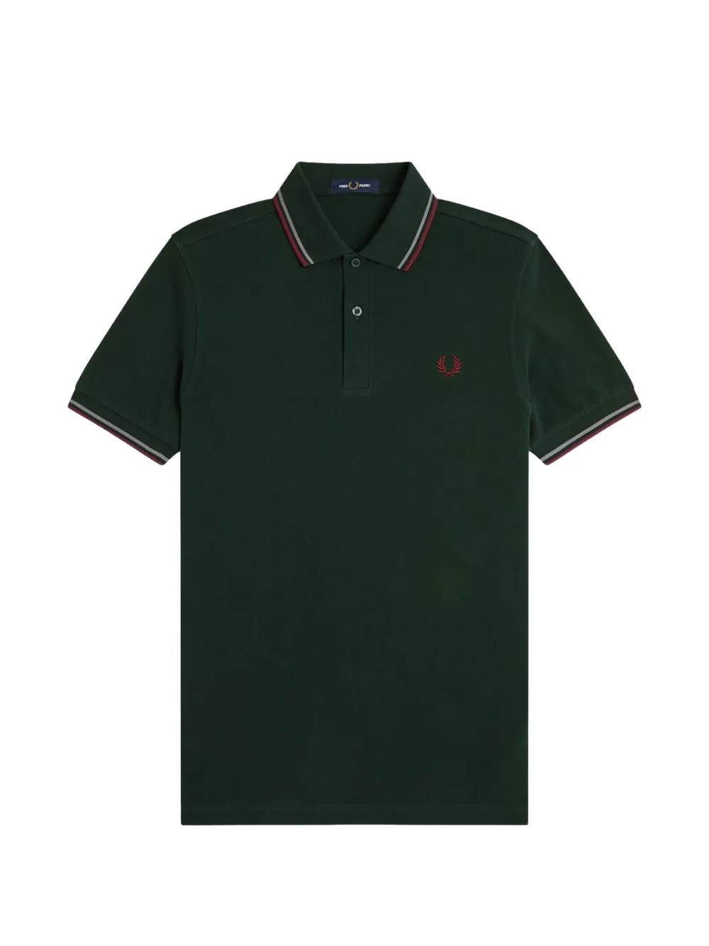 Fred Perry striped-trim polo shirt - Verde