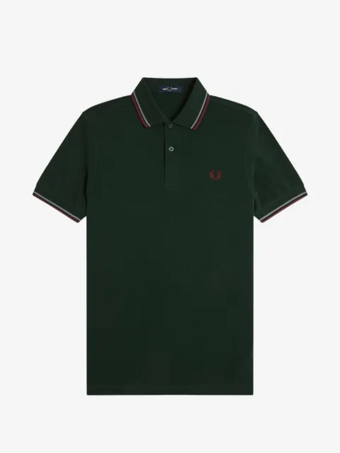 Fred Perry striped-trim polo shirt