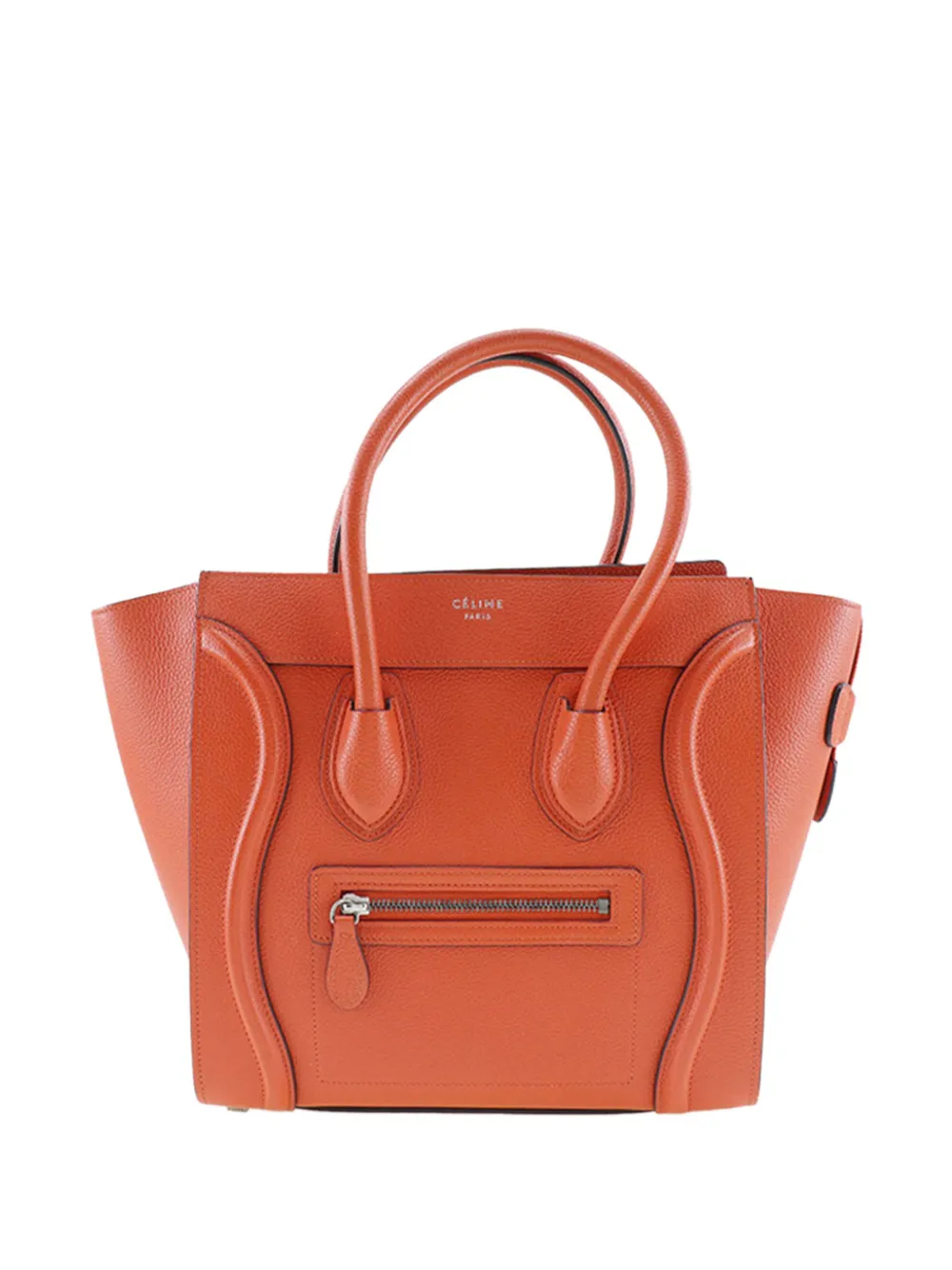 Celine Pre-Owned 2012-2018 Micro Leather Luggage tote bag - Arancione