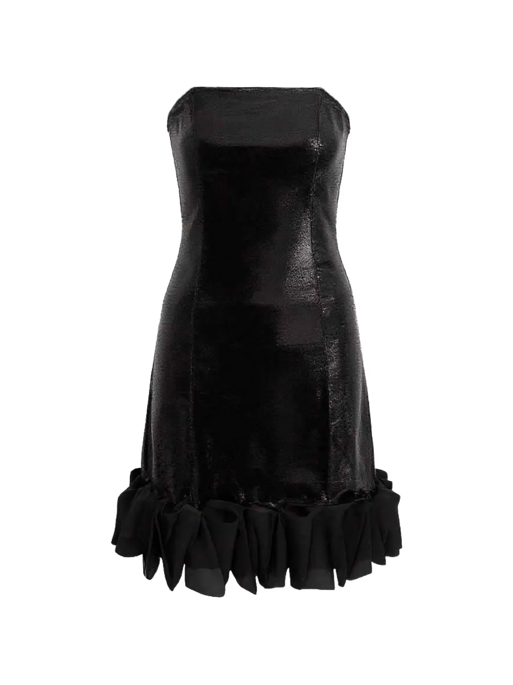 Tulleen strapless ruffled dress - Nero