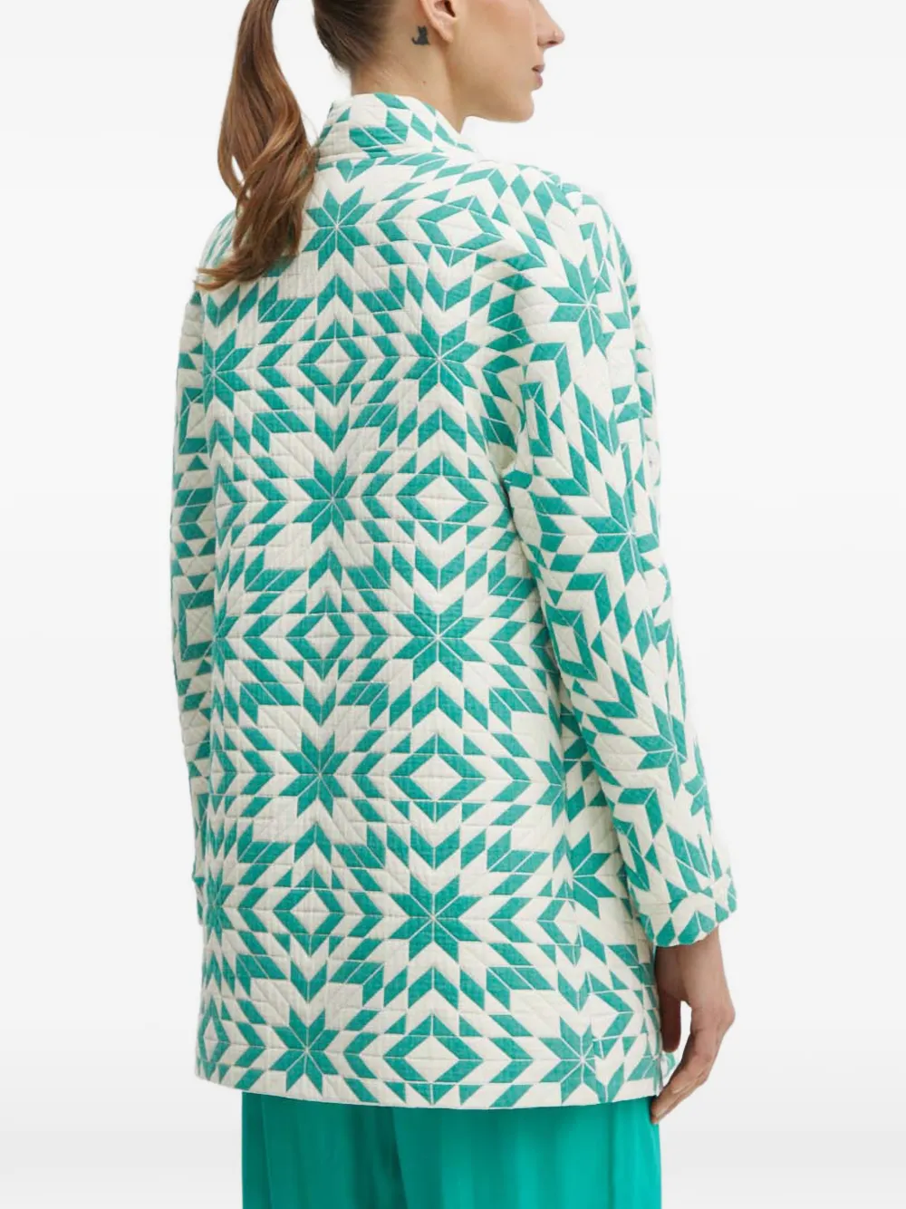 La Petite Française Video Geometric-pattern Jacket - Green 