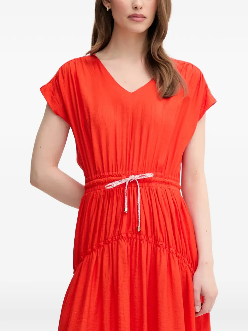 La Petite Française Mini-jurk met trekkoord Rood