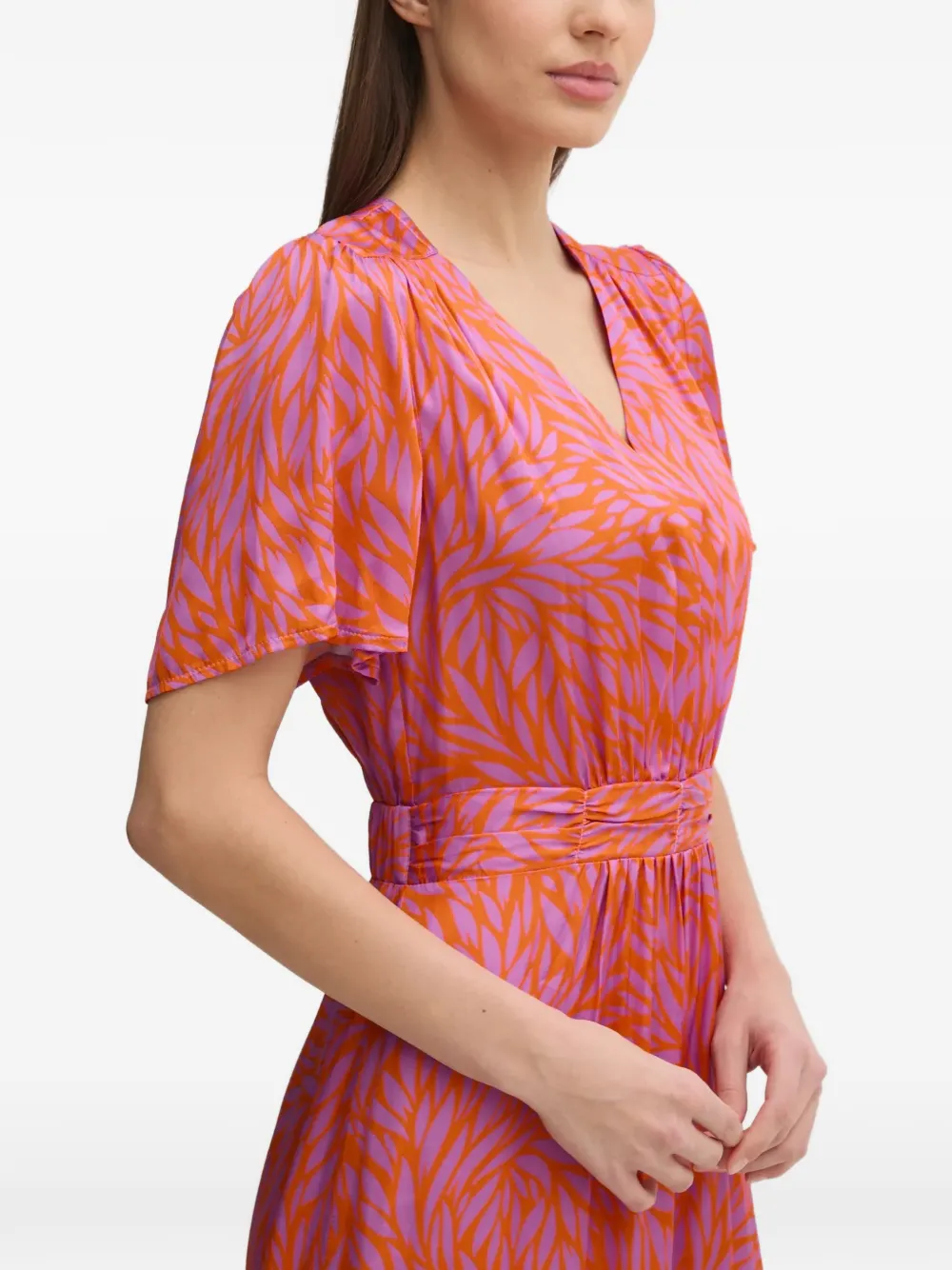 Ryhana Ruffled V-Neck Mini Dress