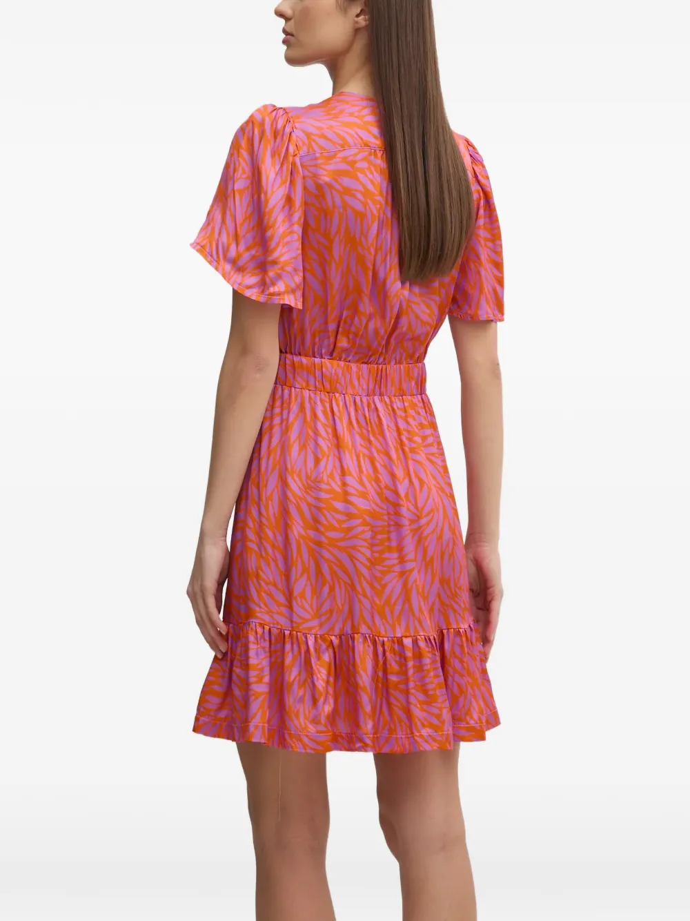 Ryhana Ruffled V-Neck Mini Dress